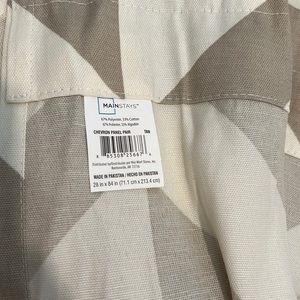 Mainstays curtains Chevron Panel Pair Tan